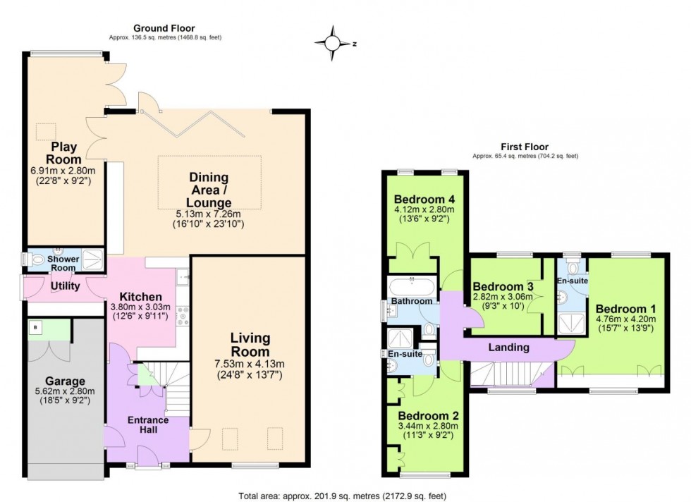 Floorplan for Carsington Crescent, Allestree, Derby