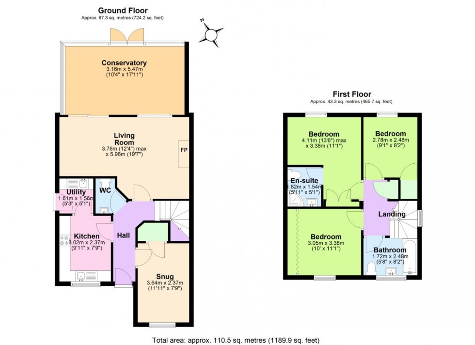 Floorplan for Whinlatter Drive, West Bridgford, Nottingham