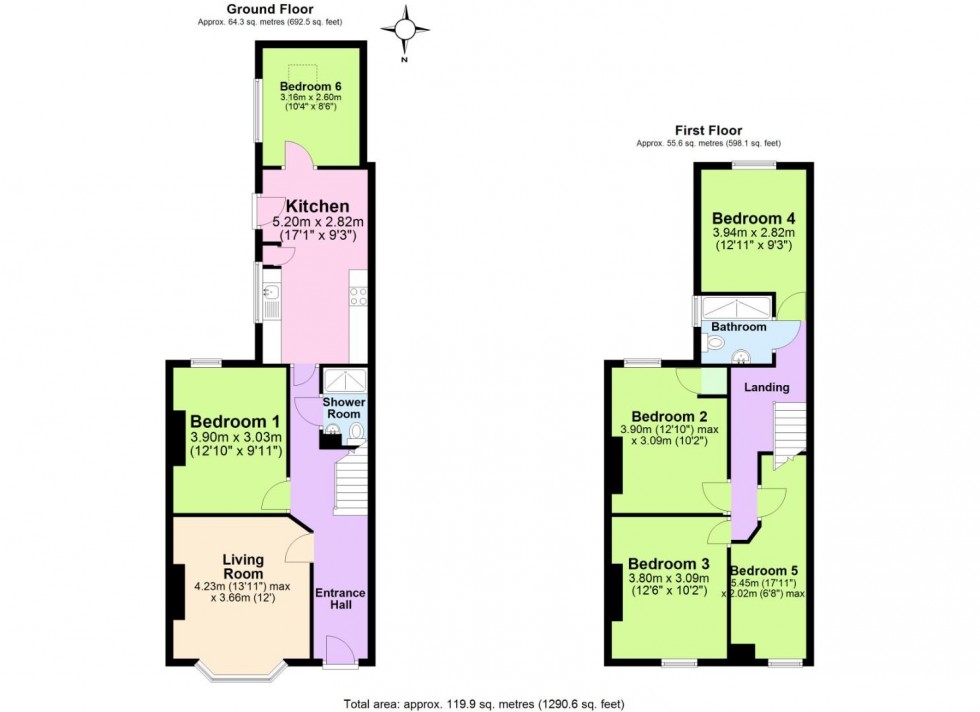Floorplan for Rushworth Avenue, West Bridgford, Nottingham