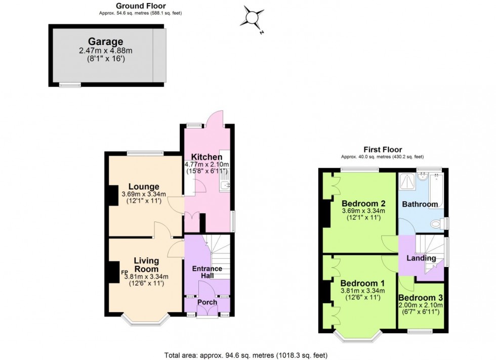 Floorplan for Sherwood Rise, Nottingham