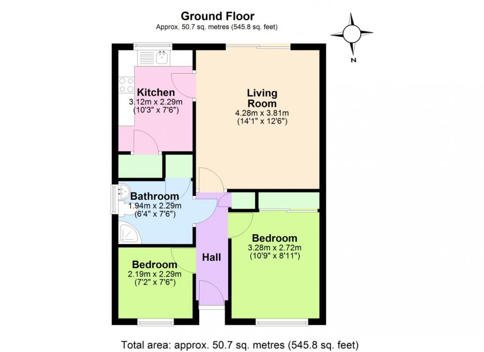 Floorplan for Gardens Court, West Bridgford, Nottingham