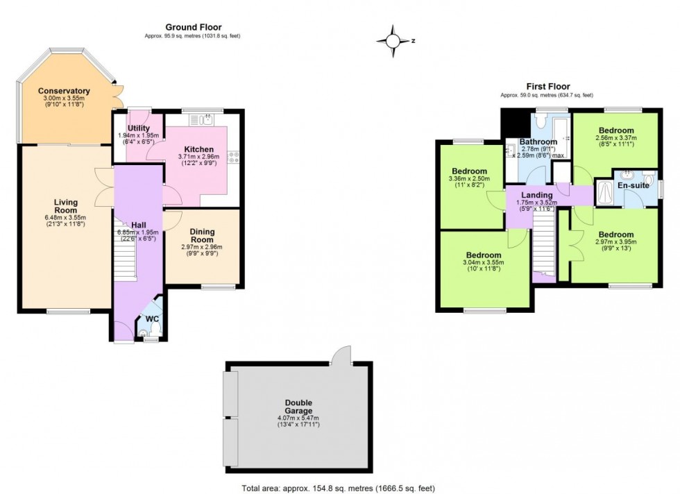 Floorplan for Ascott Gardens, West Bridgford, Nottingham