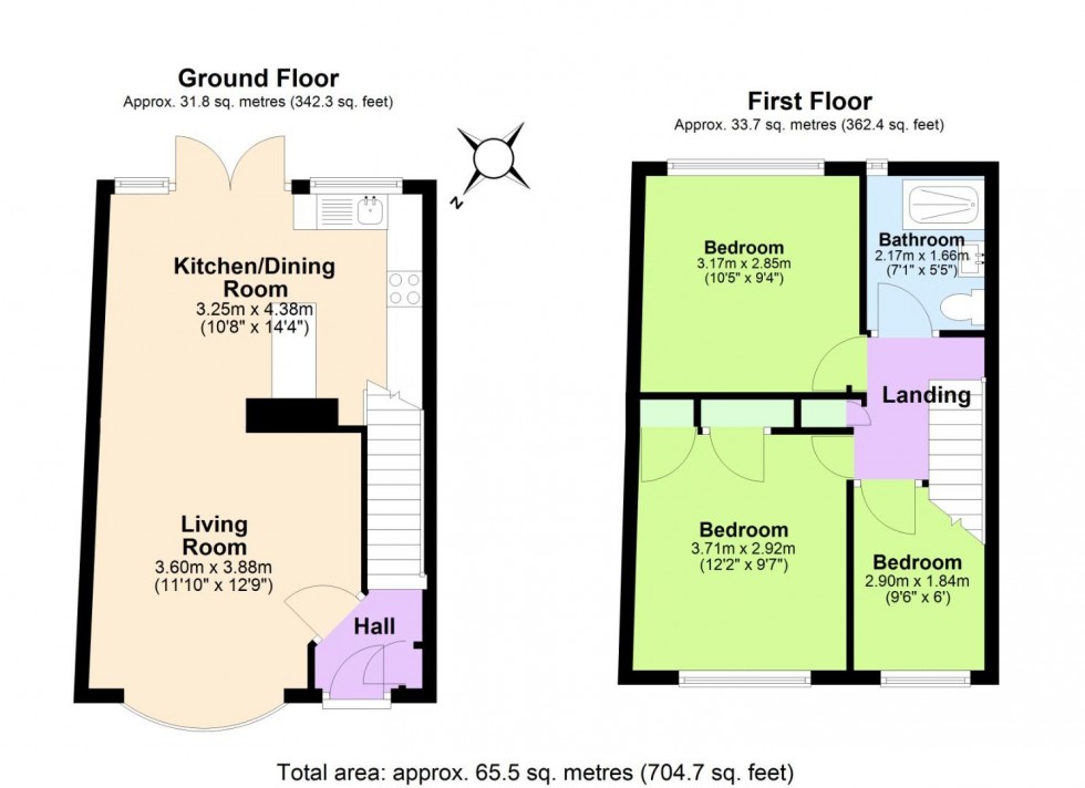 Floorplan for Brook View Drive, Keyworth, Nottingham