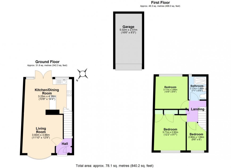 Floorplan for Brook View Drive, Keyworth, Nottingham