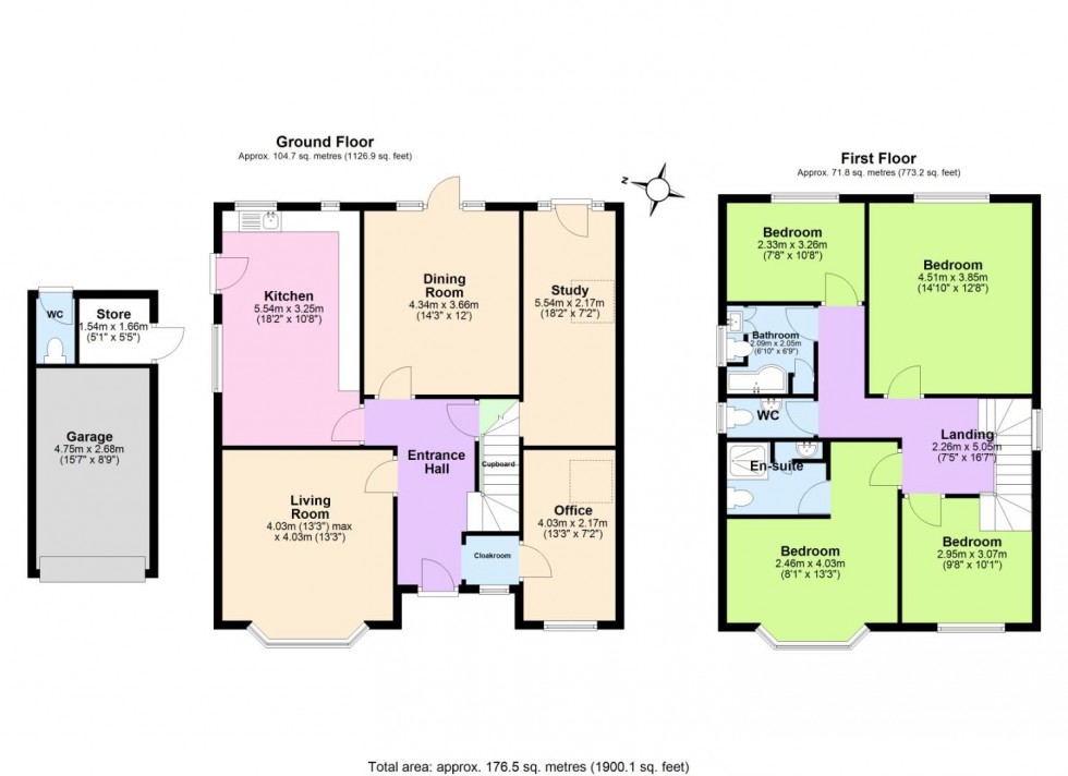 Floorplan for Trevor Road, West Bridgford, Nottingham