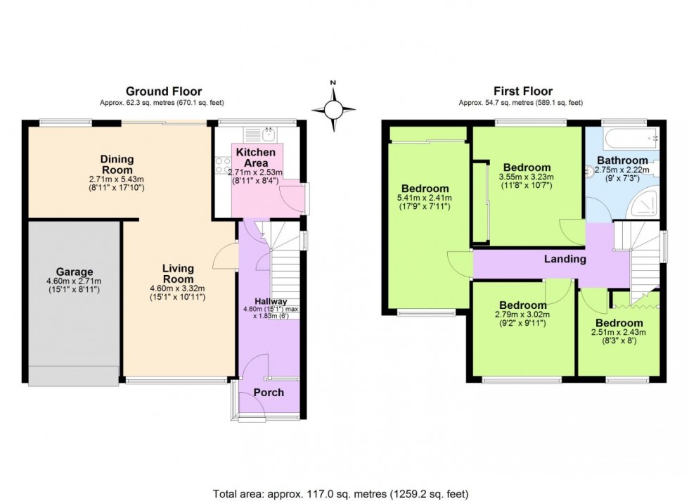 Floorplan for Rannock Gardens, Keyworth, Nottingham