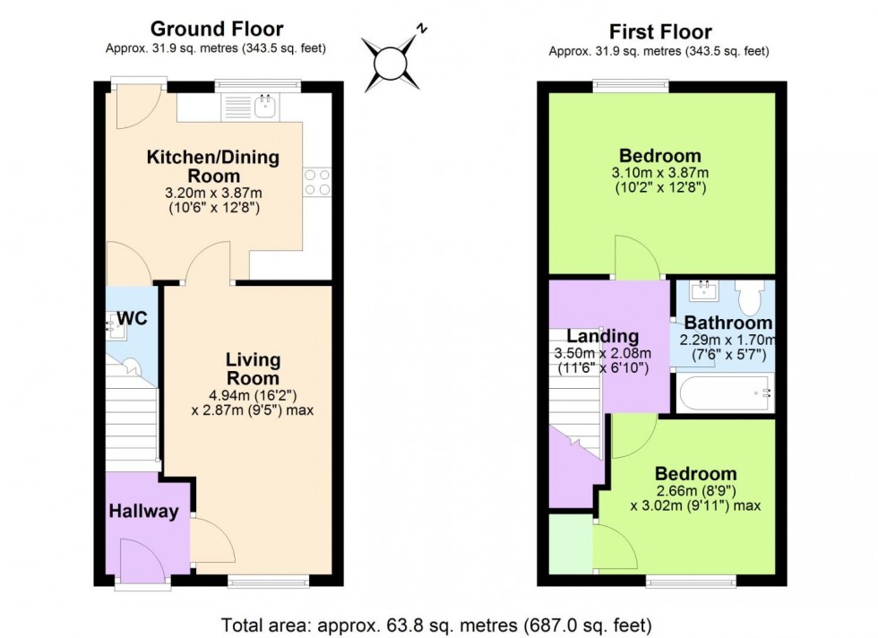 Floorplan for Maquin Close, Radcliffe on Trent