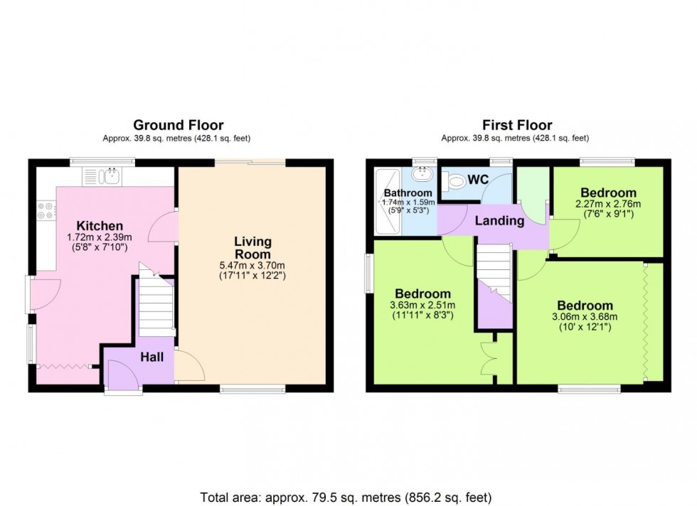Floorplan for Croft Road, Keyworth, Nottingham