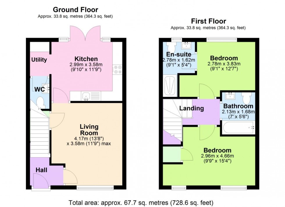 Floorplan for Wesson Street, Keyworth, Nottingham
