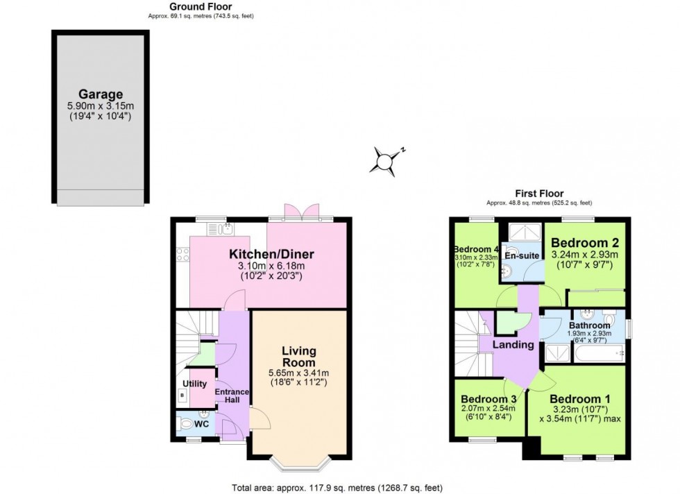 Floorplan for Bernard Vann Crescent, Ashby-De-La-Zouch