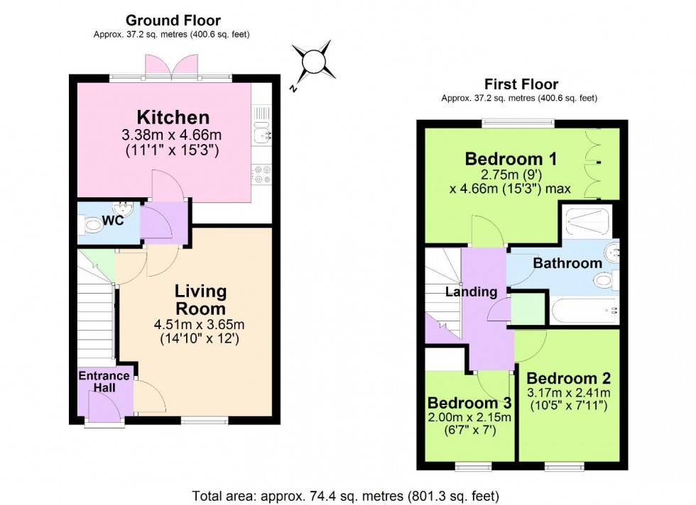 Floorplan for Middleton Close, Blackfordby, Swadlincote