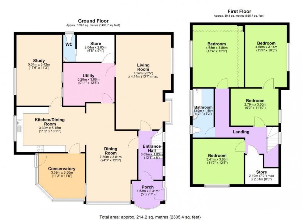 Floorplan for Delville Avenue, Keyworth, Nottingham