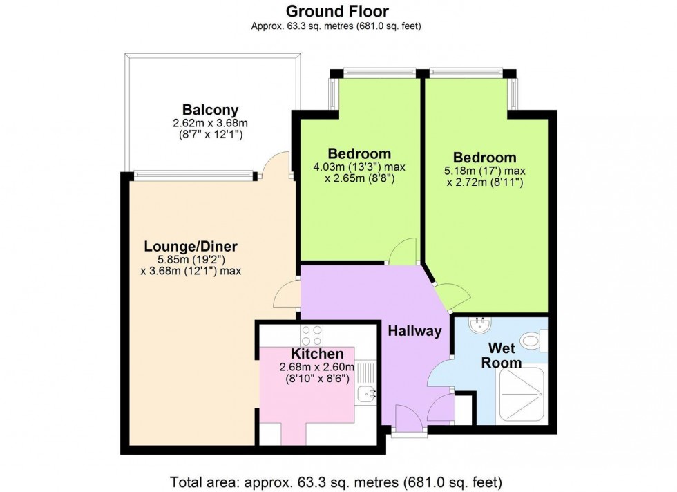 Floorplan for Hilton Crescent, West Bridgford, Nottingham