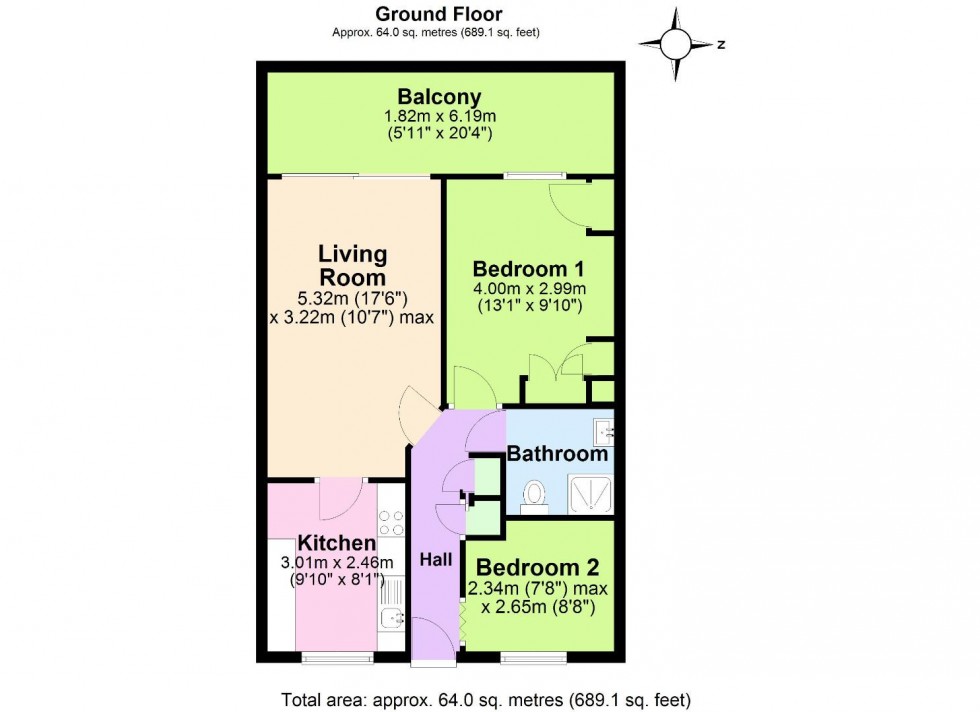Floorplan for Marlborough Court, West Bridgford, Nottingham