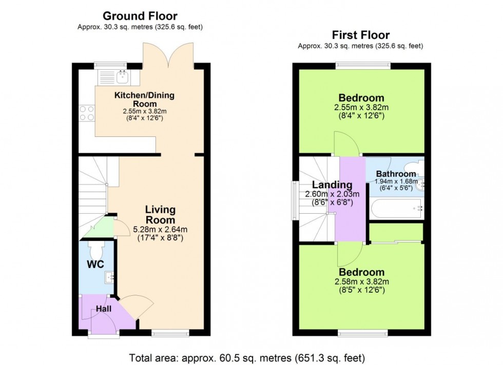 Floorplan for Wilson Avenue, Keyworth, Nottingham