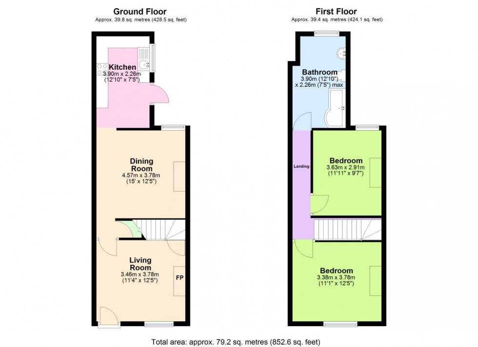Floorplan for Ferriby Terrace, Nottingham