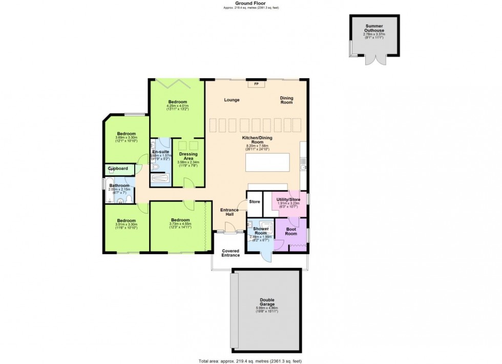 Floorplan for Delville Avenue, Keyworth, Nottingham