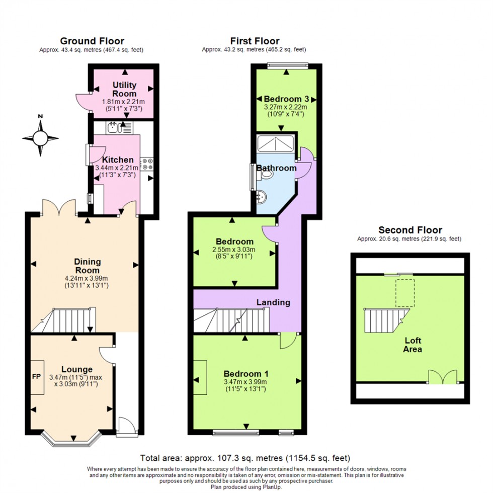 Floorplan for Felton Road, Nottingham