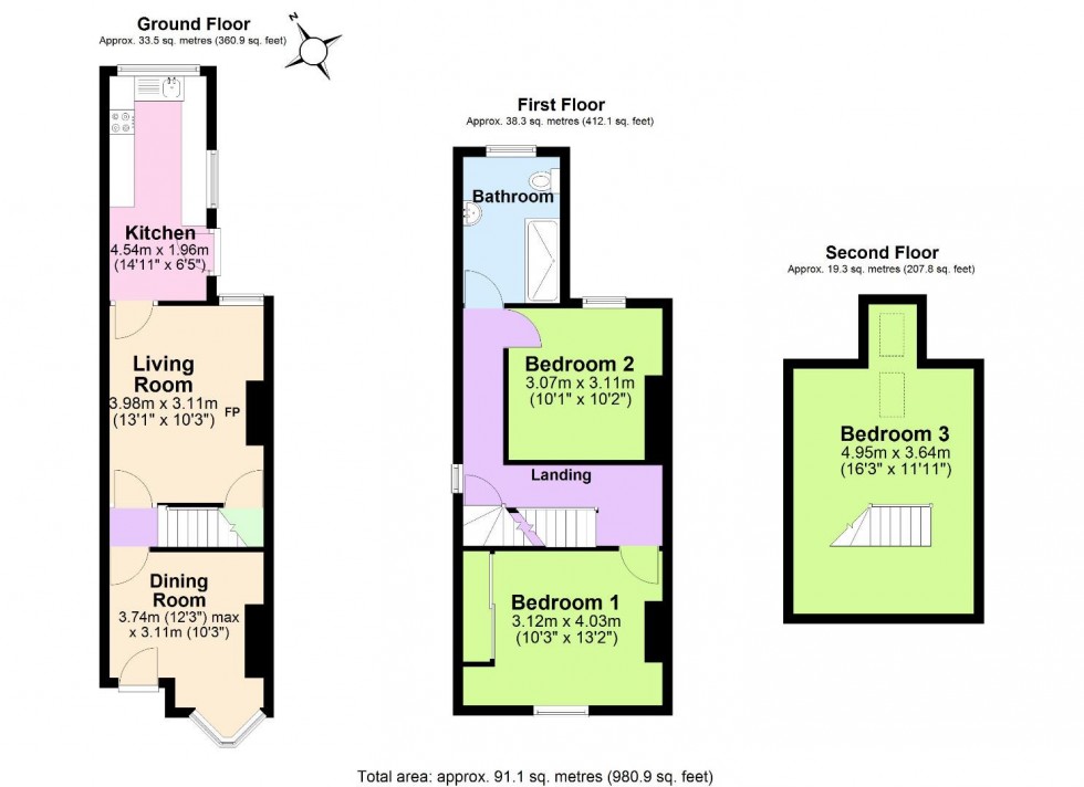 Floorplan for Bosworth Road, Measham, Swadlincote