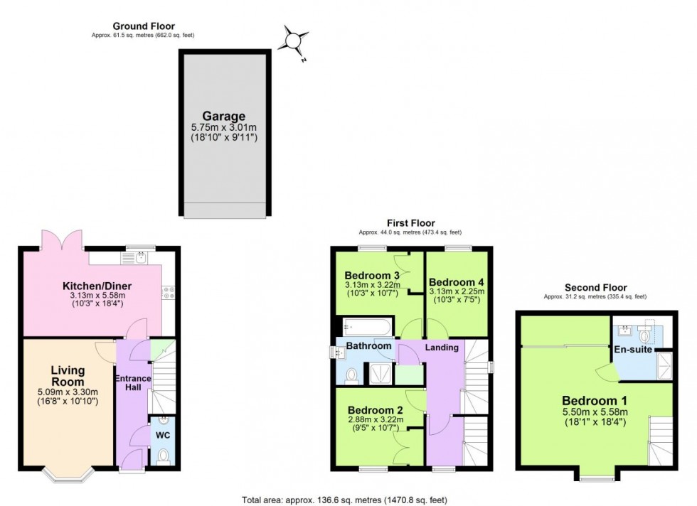 Floorplan for Glade Lane, Ashby-De-La-Zouch