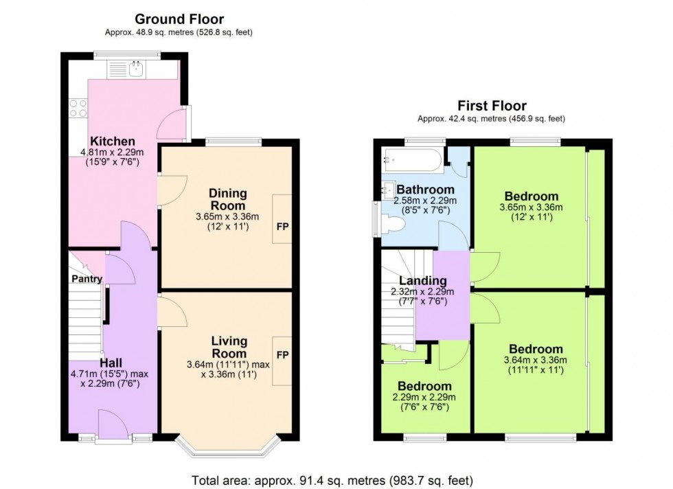 Floorplan for Dale Road, Keyworth, Nottingham