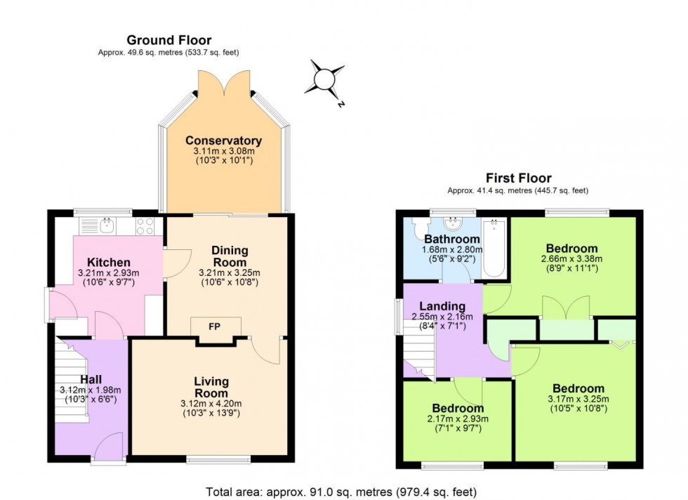 Floorplan for Sturgeon Avenue, Clifton, Nottingham