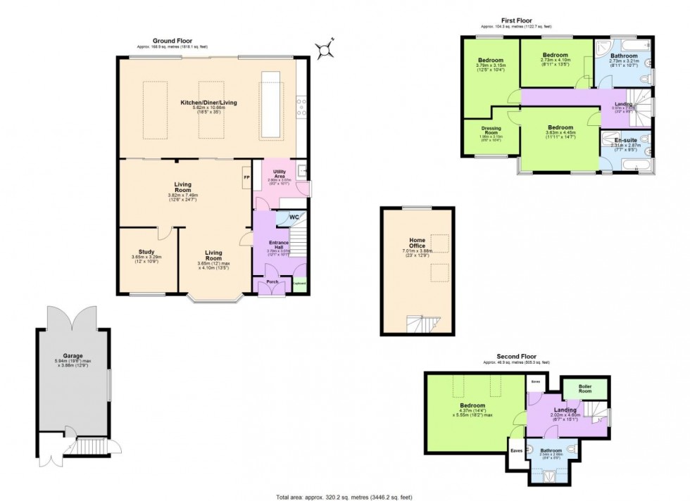 Floorplan for High View Avenue, Keyworth, Nottingham