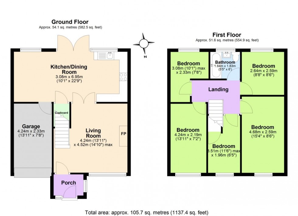 Floorplan for Fairway, Keyworth, Nottingham