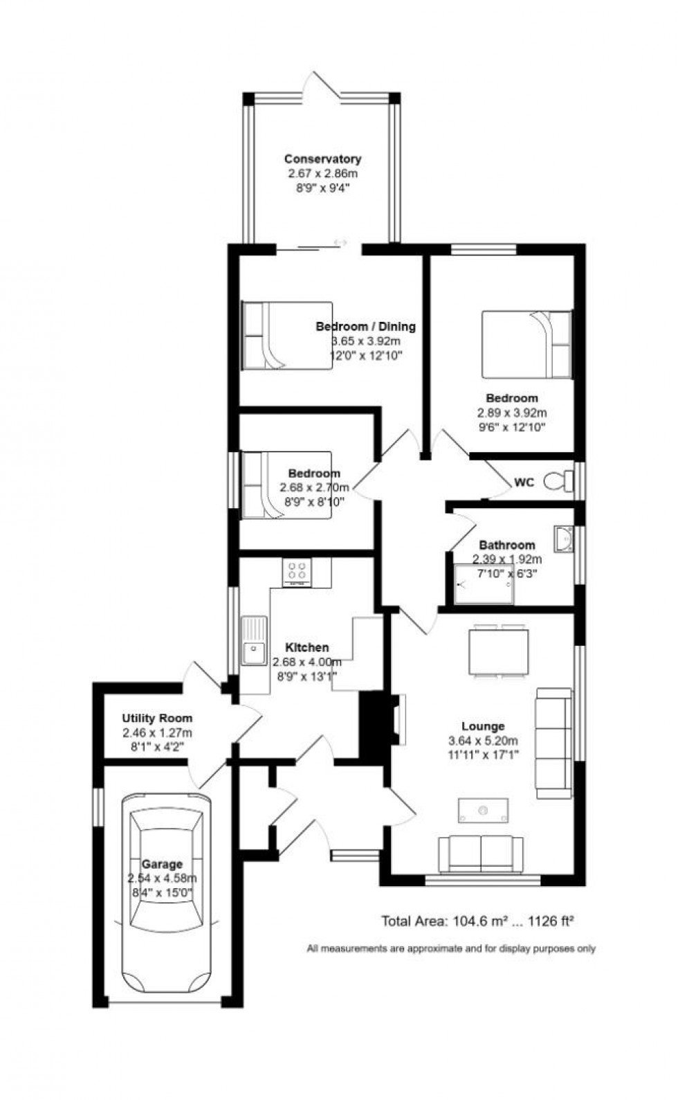 Floorplan for Woodside, Ashby-De-La-Zouch