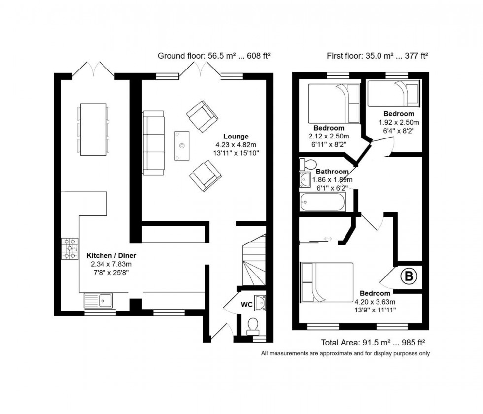 Floorplan for Willow Close, Measham, Swadlincote