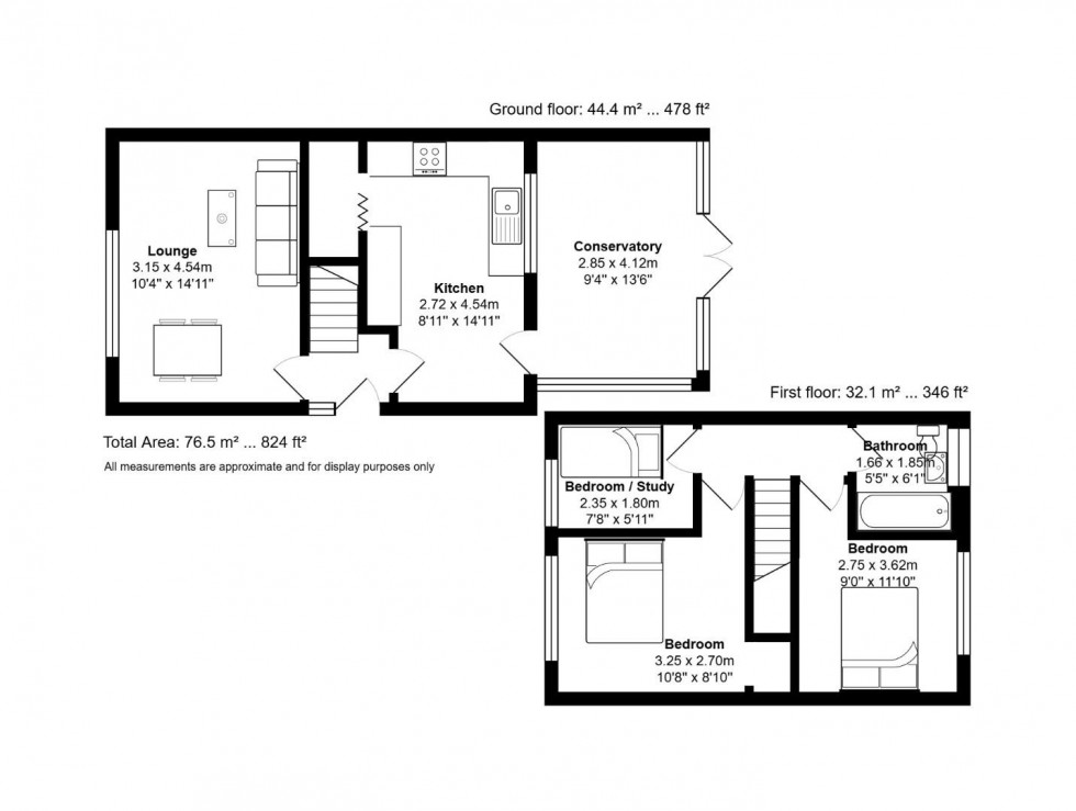 Floorplan for Meadow Lane, Newhall, Swadlincote