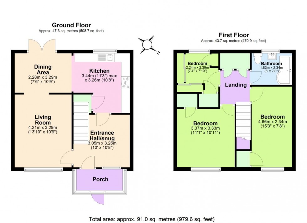 Floorplan for Barleylands, Ruddington, Nottingham