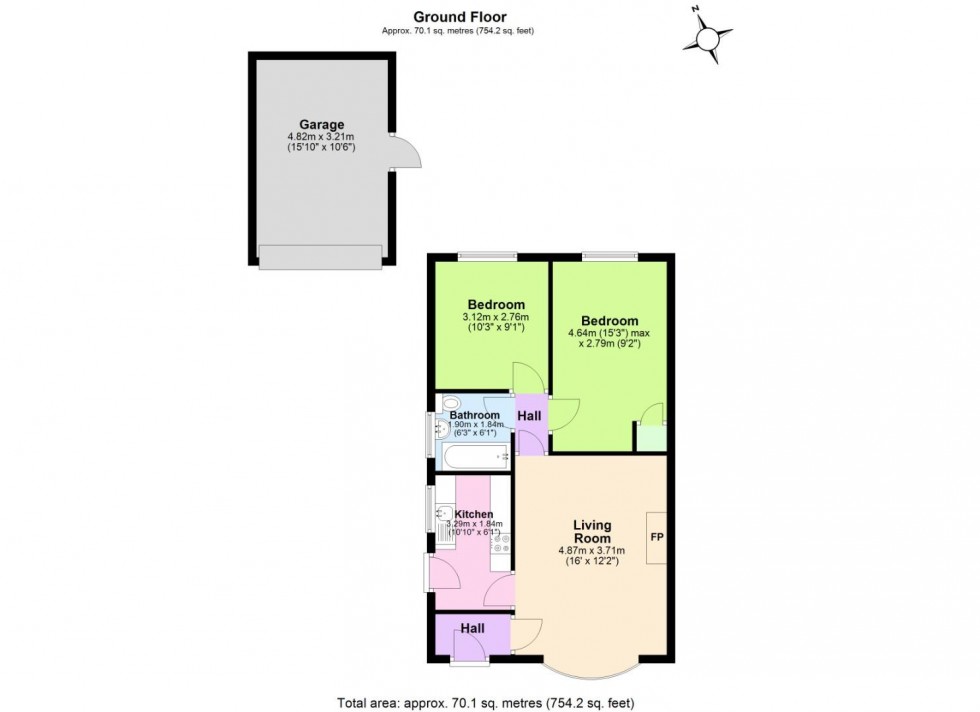Floorplan for Beech Avenue, Keyworth, Nottingham