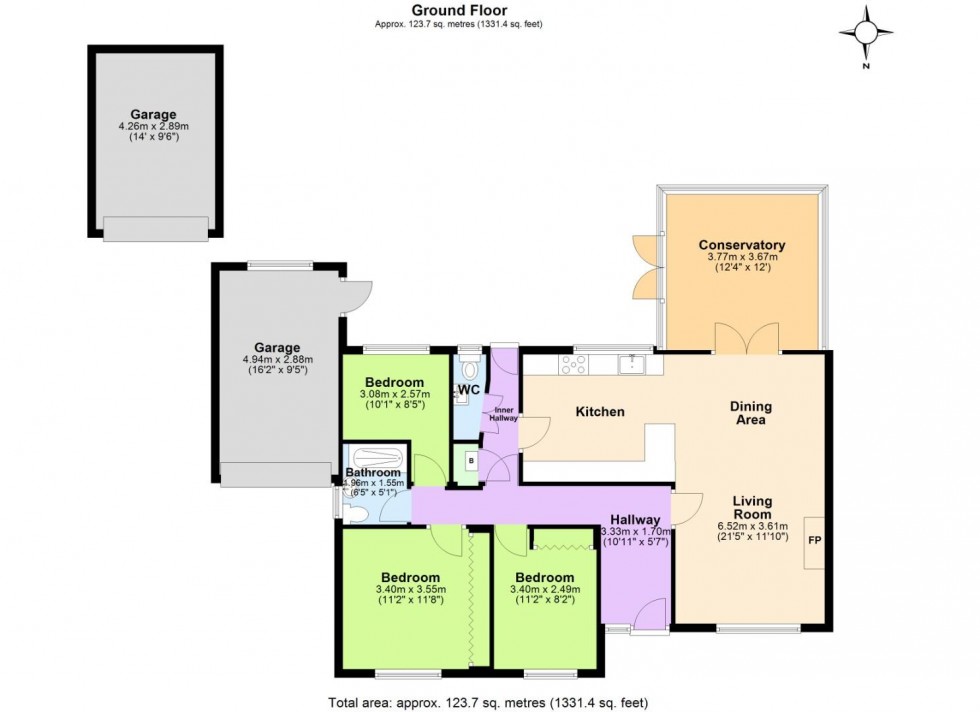 Floorplan for Saddlers Yard, Plumtree