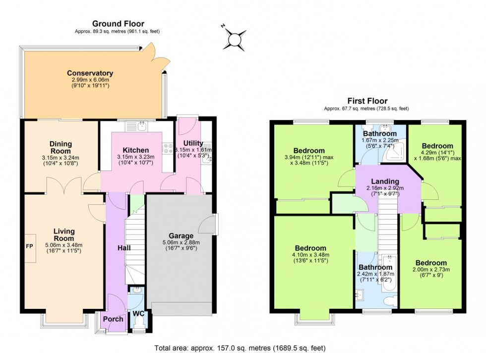 Floorplan for Lyme Park, West Bridgford, Nottingham