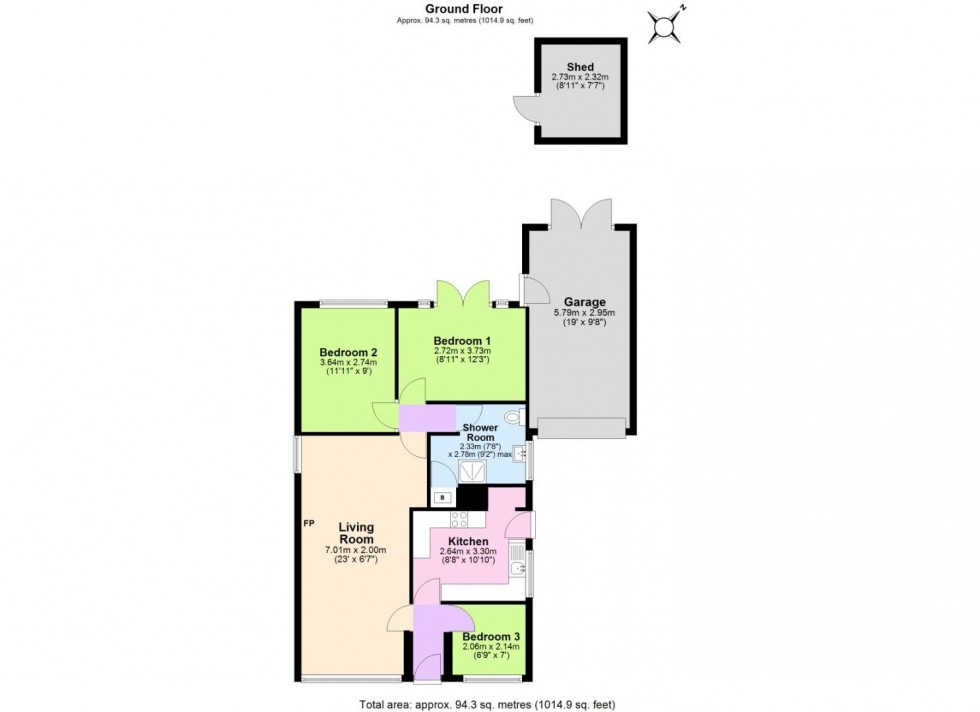 Floorplan for Masefield Close, Measham