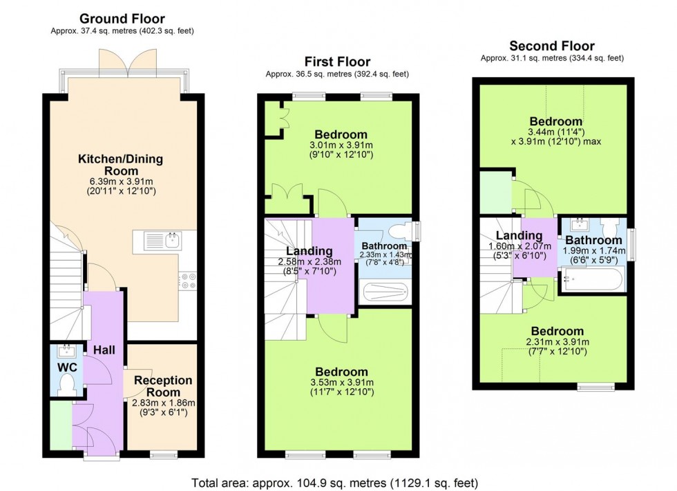 Floorplan for Wellingtonia Crescent, Edwalton, Nottingham
