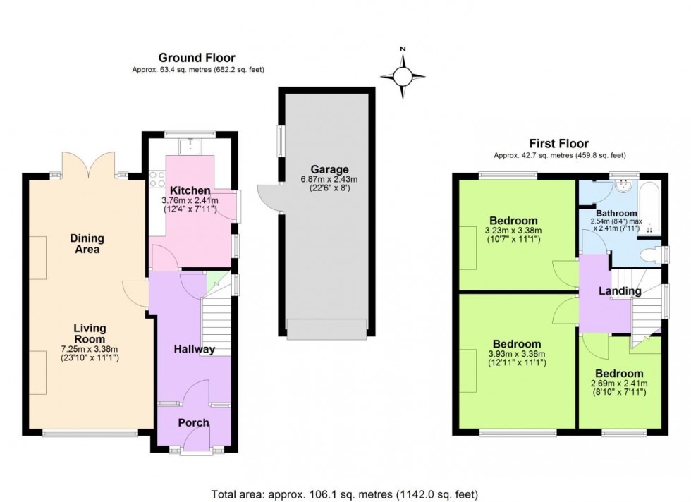 Floorplan for Blake Road, West Bridgford, Nottingham