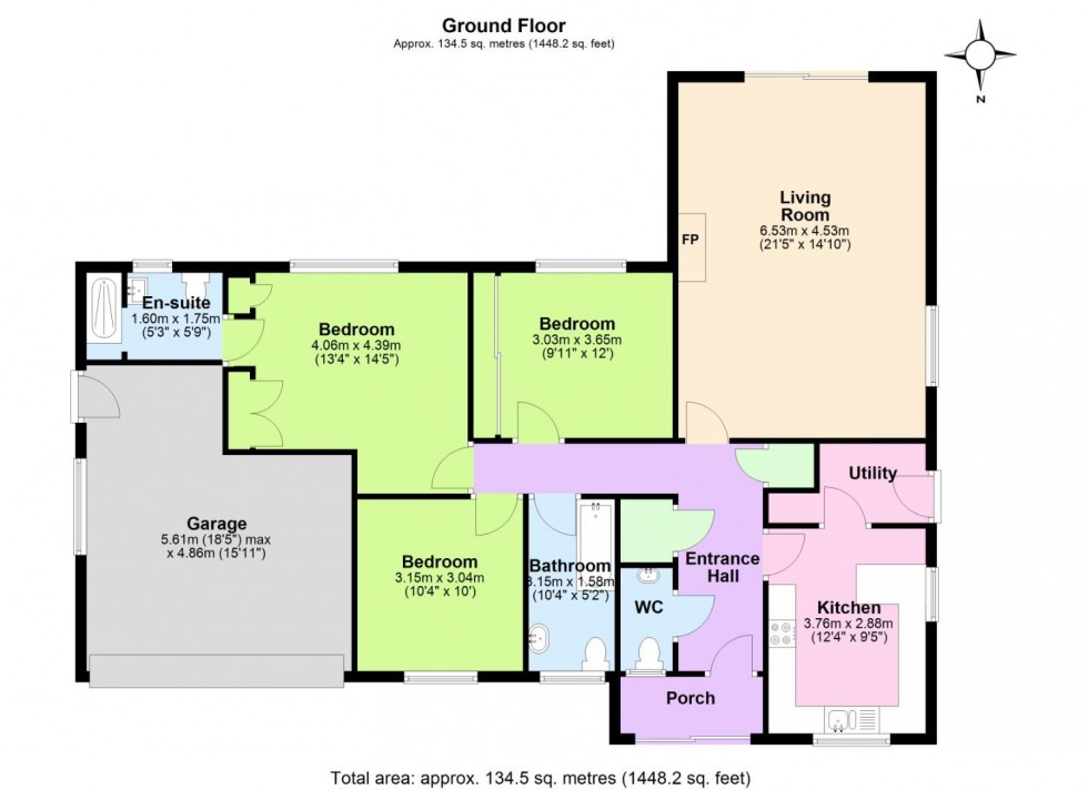 Floorplan for Dorchester Gardens, West Bridgford, Nottingham