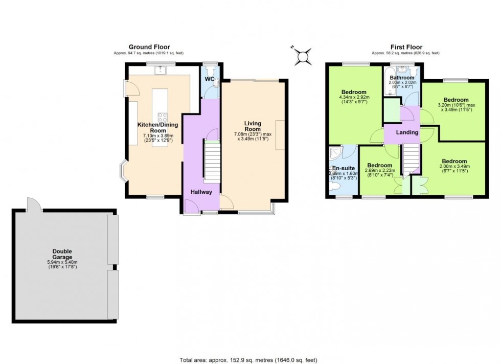 Floorplan for Exbury Gardens, West Bridgford, Nottingham