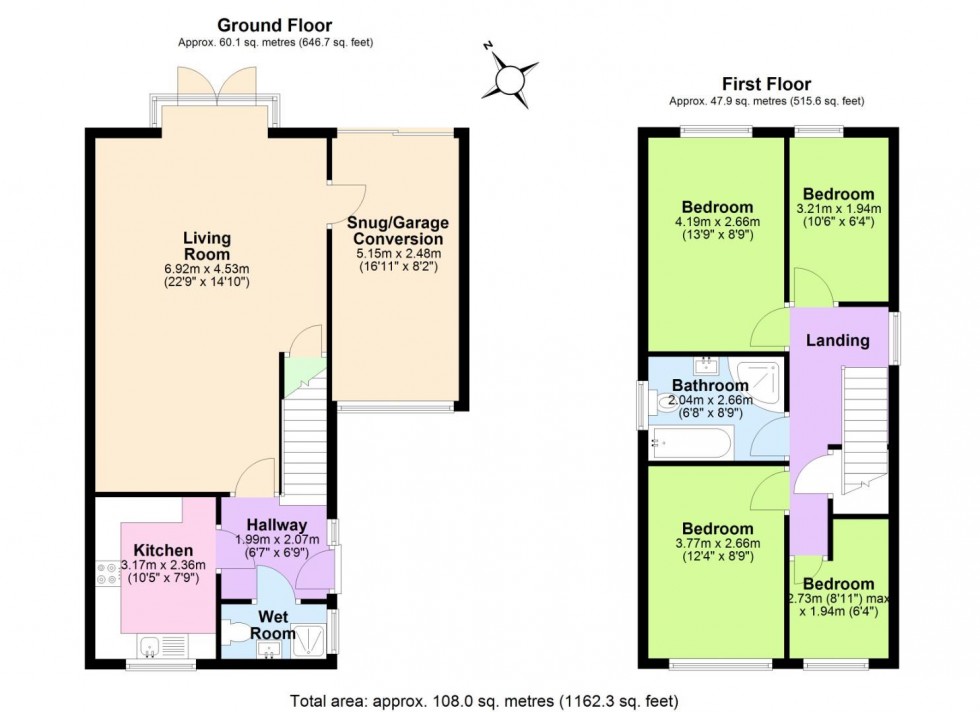 Floorplan for Bisham Drive, West Bridgford, Nottingham