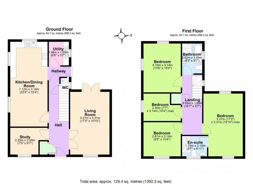 Floorplan for Cooper Gardens, Ruddington, Nottingham