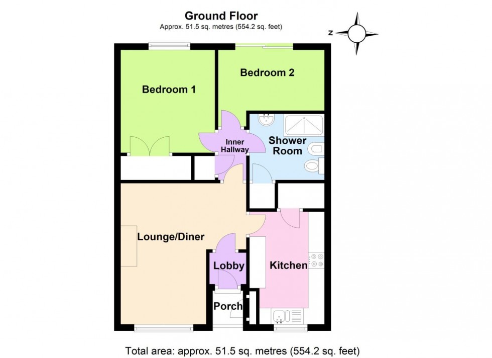 Floorplan for Gardens Court, West Bridgford, Nottingham