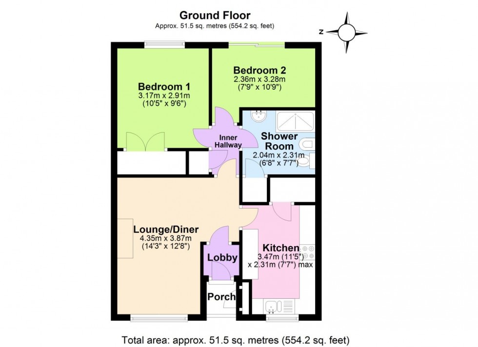 Floorplan for Gardens Court, West Bridgford, Nottingham