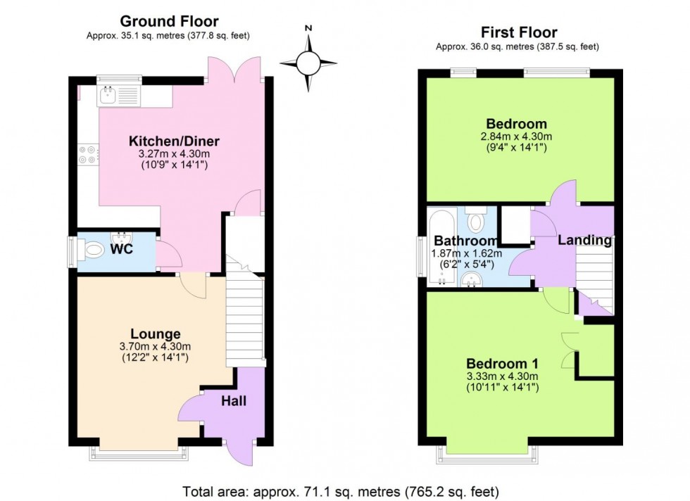 Floorplan for Albert Road, Alexandra Park, Nottingham