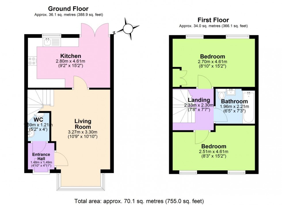 Floorplan for Headstock Drive, Castle Gresley, Swadlincote