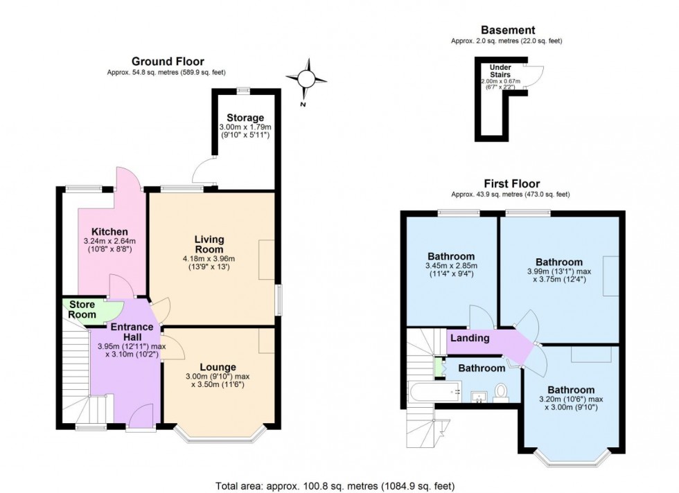 Floorplan for Goldthorn Hill, Wolverhampton