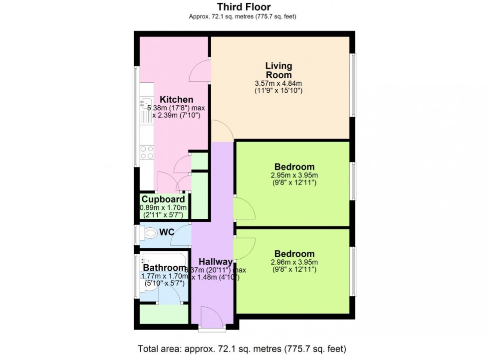 Floorplan for Newark Crescent, Nottingham