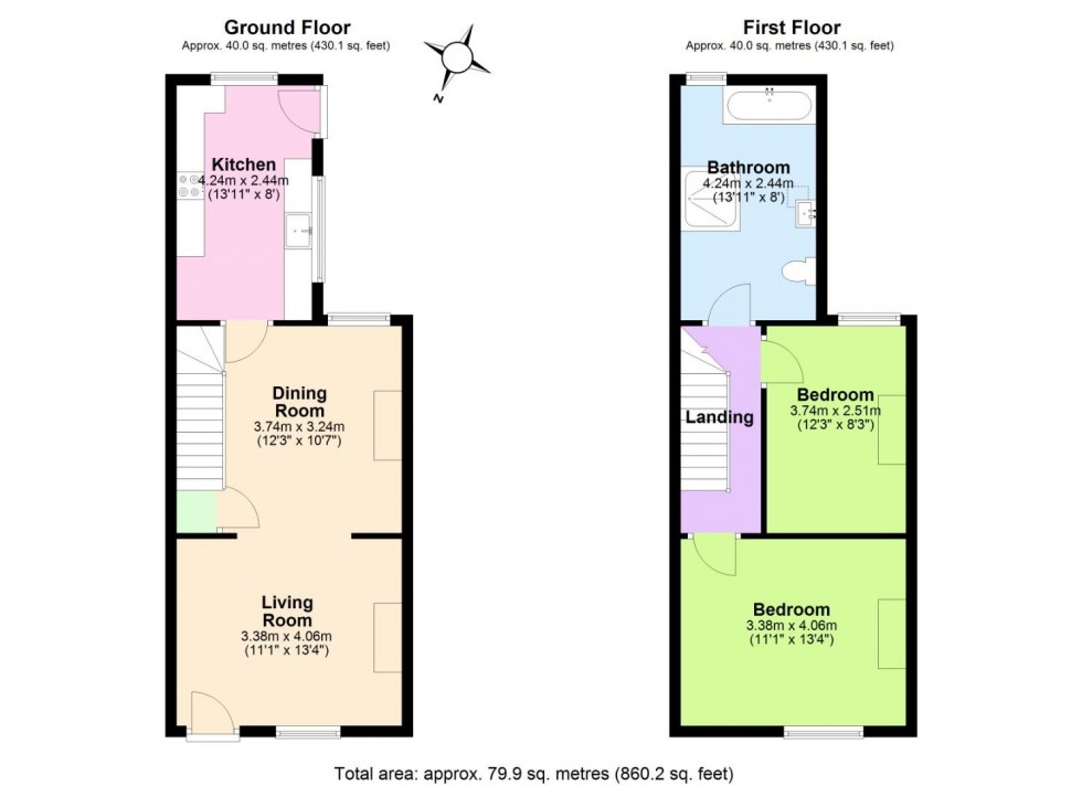 Floorplan for Woodward Street, Meadows, Nottingham