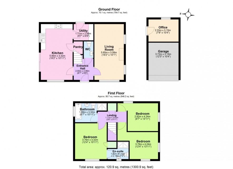 Floorplan for Kiln Close, Lount, Ashby-De-La-Zouch